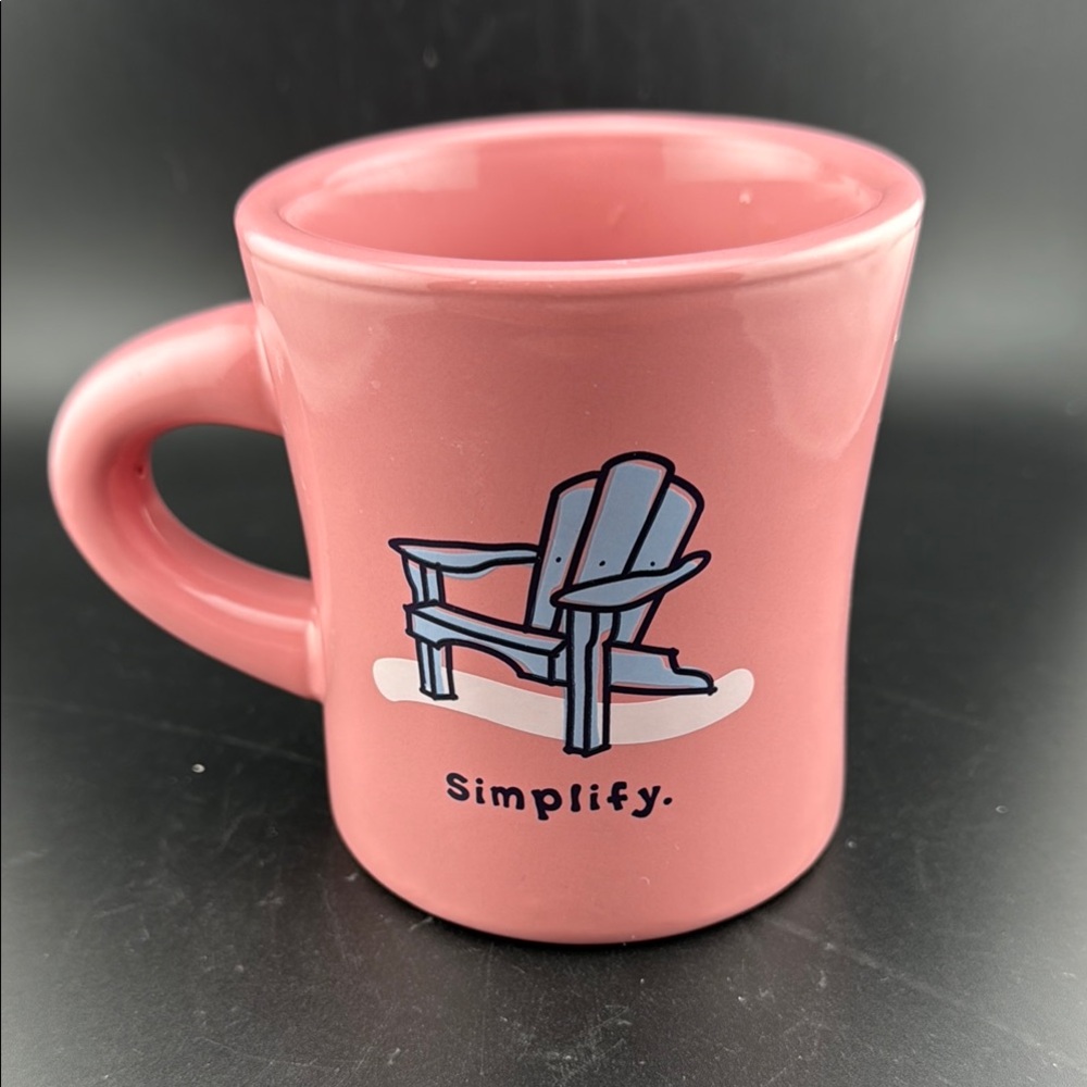 Life is Good Home Coffee Mug Cup Simplify Adirondack Chair Sand 12 oz